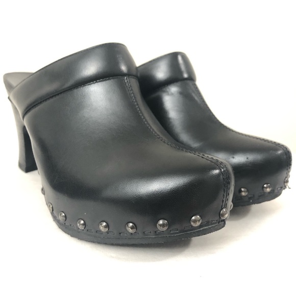 DANSKO Sz 40 Leather Heel Clog Mules - Picture 2 of 14